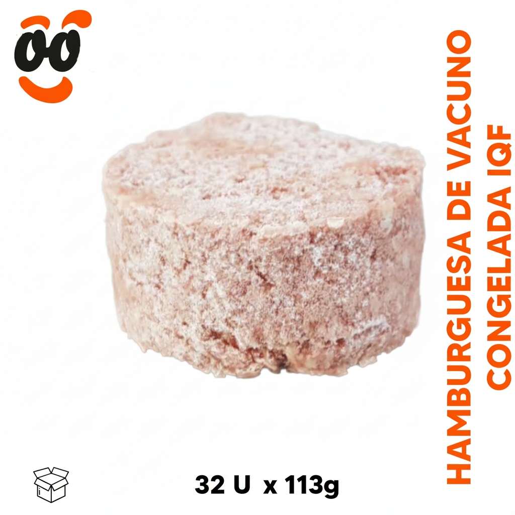 Hamburguesa de Vacuno Smash (Caja 32Ux113g)
