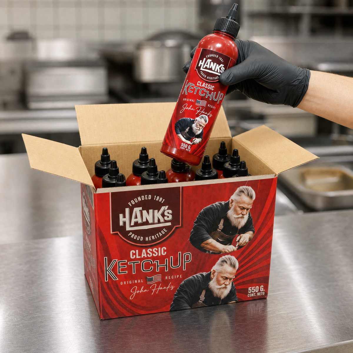 Hanks Ketchup (Caja 12x500ml)