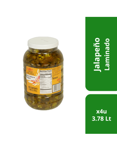 JALAPEÑO EN RODAJAS 4X3.78KG