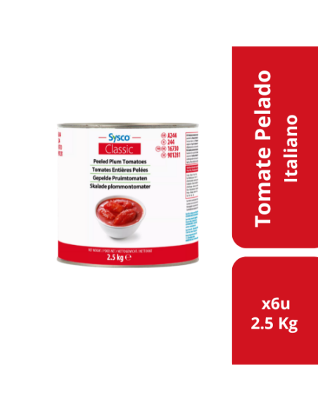 TOMATE PELADO ITALIANO 6X2.5KG
