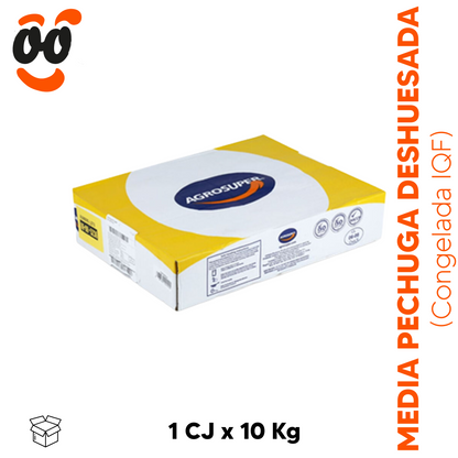 Media Pechuga Deshuesada IQF Agrosuper (Caja 10Kg prom)