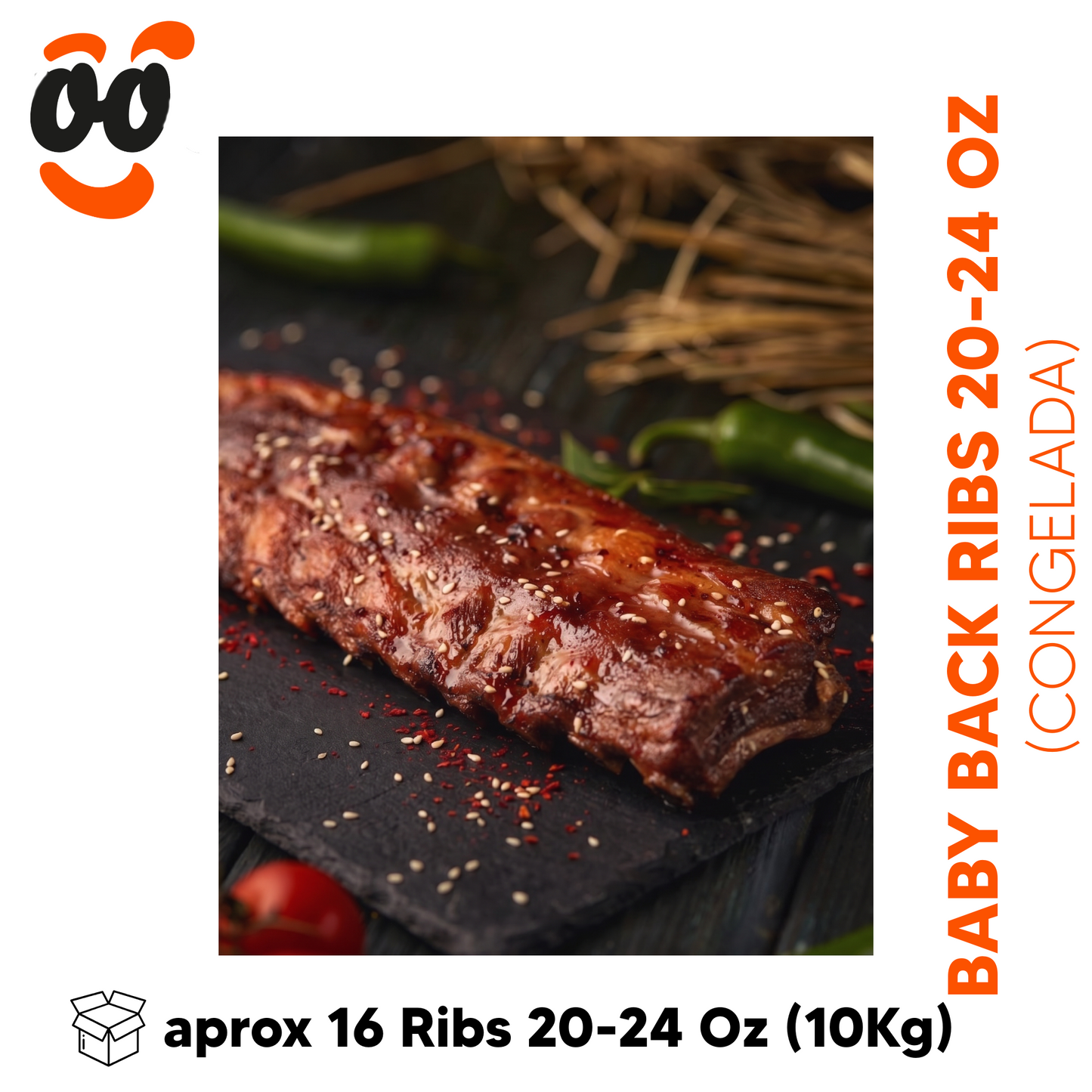 Baby Back Ribs 20-24 oz (Caja 10Kg)