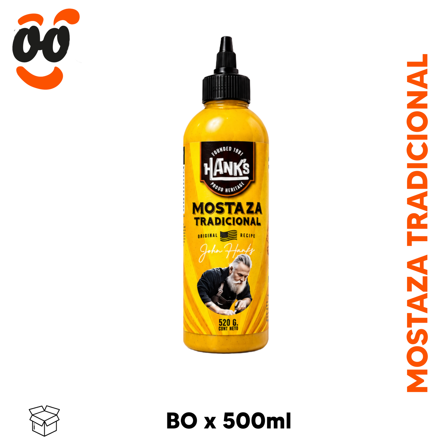 Hanks Mostaza Tradicional (Caja 12x500ml)