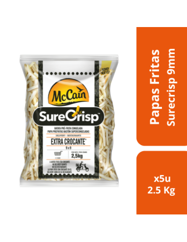 Papa Frita McCain Surecrisp 9mm (Caja 6x2,5Kg)