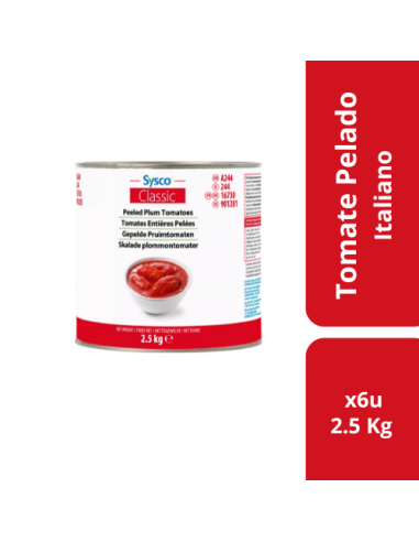 Tomate Pelado Italiano 6x2.5kg