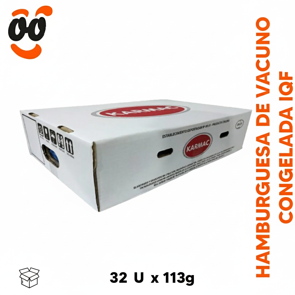 Hamburguesa de Vacuno Smash 105U x 113g