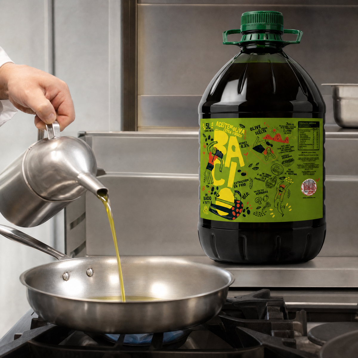 Aceite de Oliva Extra Virgen Bacio (5L)
