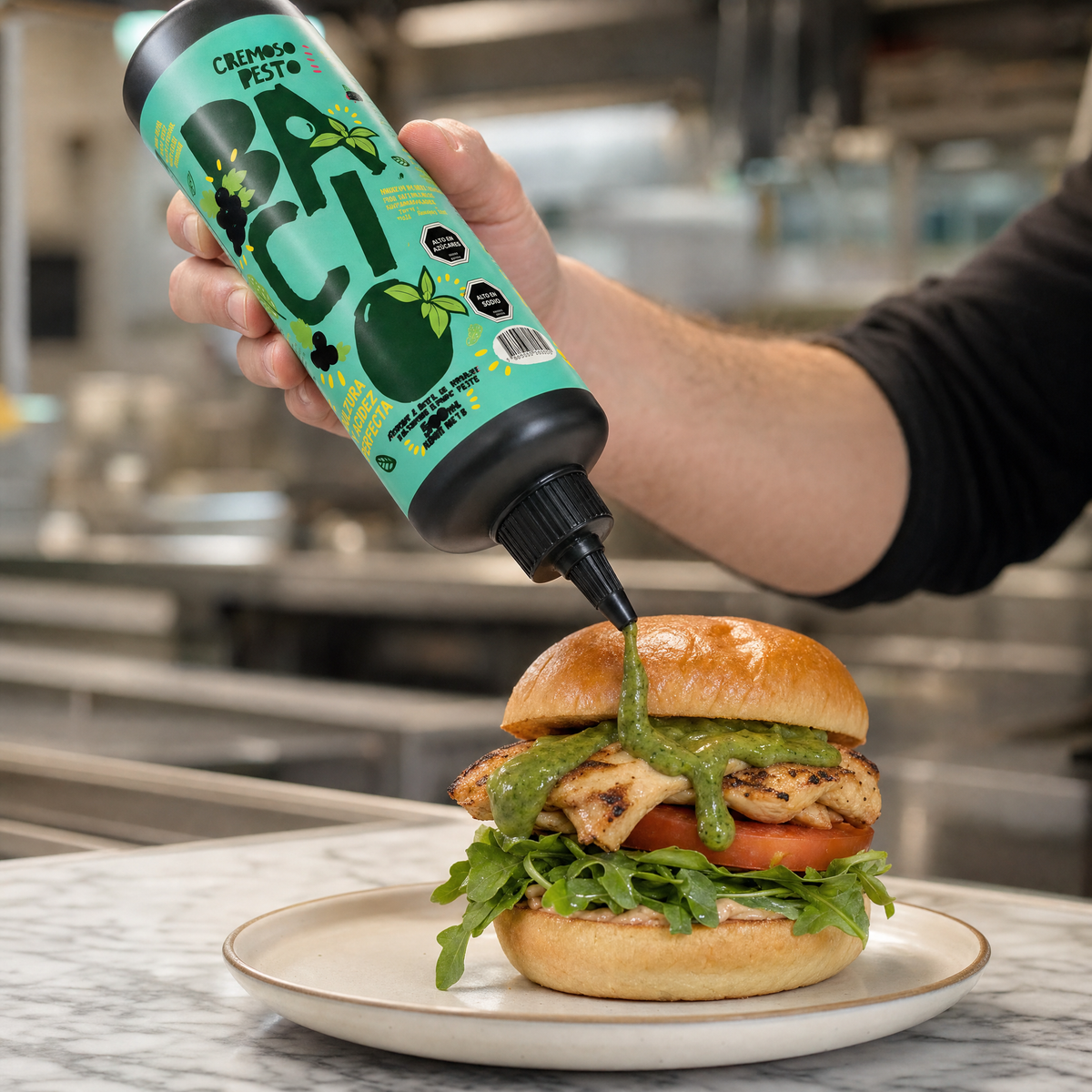 Cremoso Aceto Pesto Bacio (Botella 500ml)