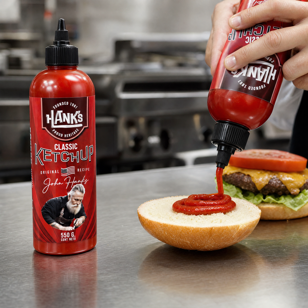 Hanks Ketchup (Botella 500ml)