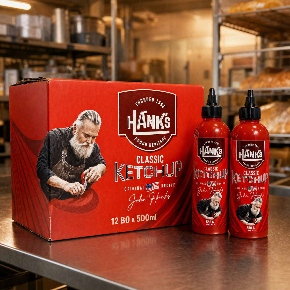 Hanks Ketchup (Caja 12x500ml)