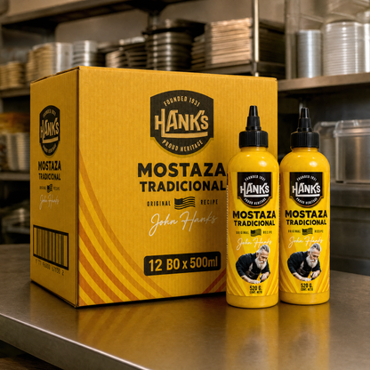 Hanks Mostaza Tradicional (Caja 12x500ml)