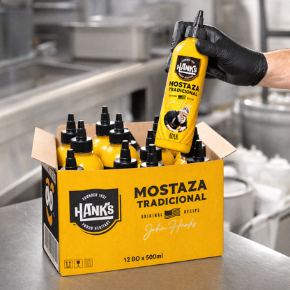 Hanks Mostaza Tradicional (Caja 12x500ml)
